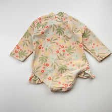 Load image into Gallery viewer, Girls Anko, floral long sleeve swim one-piece, EUC, size 000,  