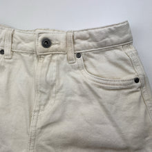 Load image into Gallery viewer, Girls Anko, cream denim shorts, adjustable, FUC, size 10,  