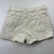 Load image into Gallery viewer, Girls Anko, cream denim shorts, adjustable, FUC, size 10,  
