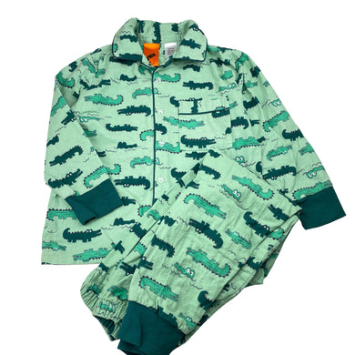 Boys Tilt, flannel cotton winter pyjamas, crocodiles, EUC, size 6,  