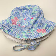 Load image into Gallery viewer, Girls Millymook, reversible floral sun hat, detachable strap, FUC, size 5-7,  