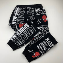 Load image into Gallery viewer, Boys Marvel, Spiderman fleece lined track pants, Inside leg: 51cm, FUC, size 7,  