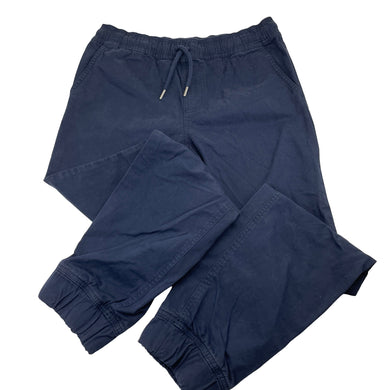 Boys Bauhaus, navy stretch cotton pants, elasticated, Inside leg: 66cm, EUC, size 14,  