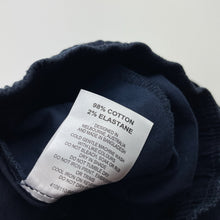 Load image into Gallery viewer, Boys Bauhaus, navy stretch cotton pants, elasticated, Inside leg: 66cm, EUC, size 14,  