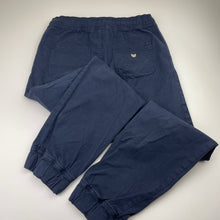 Load image into Gallery viewer, Boys Bauhaus, navy stretch cotton pants, elasticated, Inside leg: 66cm, EUC, size 14,  