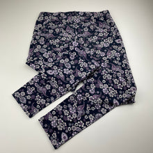 Load image into Gallery viewer, Girls Anko, floral fleece lined leggings, Inside leg: 65cm, FUC, size 14,  