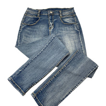 Load image into Gallery viewer, Unisex Minti, stretch denim jeans, adjustable, Inside leg: 72cm, GUC, size 14,  