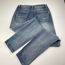 Load image into Gallery viewer, Unisex Minti, stretch denim jeans, adjustable, Inside leg: 72cm, GUC, size 14,  