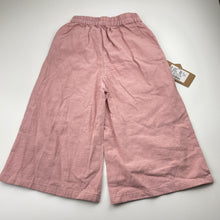 Load image into Gallery viewer, Girls Bu La Ta, embroidered cropped cotton pants, elasticated, Inside leg: 30cm, NEW, size 6,  