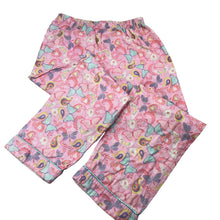 Load image into Gallery viewer, Girls pink, flannel cotton pyjama pants, butterflies, GUC, size 8,  