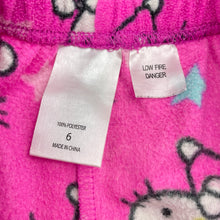 Load image into Gallery viewer, Girls fleece, pyjama pants, Hello Kitty, FUC, size 6,  