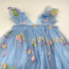 Load image into Gallery viewer, Girls NNJXD, lined embroidered tulle party dress, EUC, size 3, L: 50cm