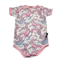 Load image into Gallery viewer, Girls SIX BUNNIES, organic cotton blend bodysuit / romper, FUC, size 00,  