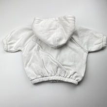 Load image into Gallery viewer, Girls Baby Berry, fleece lined zip hoodie sweater, marks right armpit, FUC, size 00,  
