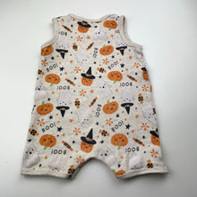 Load image into Gallery viewer, Unisex Dymples, Halloween organic cotton romper, GUC, size 00,  