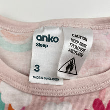 Load image into Gallery viewer, Girls Anko, pyjama tee / top, unicorns, FUC, size 3,  