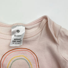 Load image into Gallery viewer, Girls Target, pink cotton romper, rainbow, FUC, size 00000,  