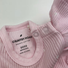 Load image into Gallery viewer, Girls Country Road, ribbed organic cotton bodysuit / romper, FUC, size 0000,  