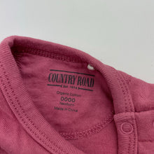 Load image into Gallery viewer, Girls Country Road, Heritage embroidered organic cotton bodysuit / romper, GUC, size 0000,  