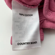 Load image into Gallery viewer, Girls Country Road, Heritage embroidered organic cotton bodysuit / romper, GUC, size 0000,  