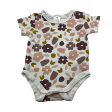 Load image into Gallery viewer, Girls Target, floral organic cotton bodysuit / romper, EUC, size 000,  