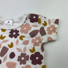 Load image into Gallery viewer, Girls Target, floral organic cotton bodysuit / romper, EUC, size 000,  