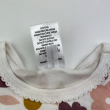 Load image into Gallery viewer, Girls Target, floral organic cotton bodysuit / romper, EUC, size 000,  