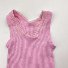 Load image into Gallery viewer, Girls Bonds, pink ribbed cotton singlet top, FUC, size 0000,  