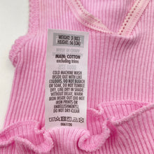 Load image into Gallery viewer, Girls Bonds, pink ribbed cotton singlet top, FUC, size 0000,  