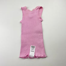 Load image into Gallery viewer, Girls Bonds, pink ribbed cotton singlet top, FUC, size 0000,  