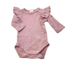 Load image into Gallery viewer, Girls Baby Berry, pointelle cotton bodysuit / romper, EUC, size 0000,  