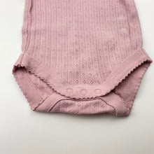 Load image into Gallery viewer, Girls Baby Berry, pointelle cotton bodysuit / romper, EUC, size 0000,  