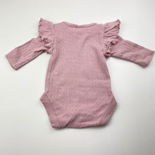 Load image into Gallery viewer, Girls Baby Berry, pointelle cotton bodysuit / romper, EUC, size 0000,  