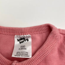 Load image into Gallery viewer, Girls Baby Berry, ribbed coverall / romper, GUC, size 000,  