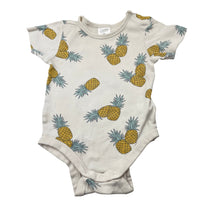 Load image into Gallery viewer, Unisex Target, cotton bodysuit / romper, pineapples, FUC, size 00,  