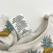 Load image into Gallery viewer, Unisex Target, cotton bodysuit / romper, pineapples, FUC, size 00,  