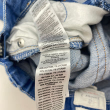 Load image into Gallery viewer, Unisex Junior J, stretch denim jeans, adjustable, Inside leg: 30cm, marks knees, FUC, size 2,  