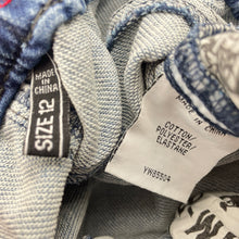 Load image into Gallery viewer, Boys ZOM-B, stretch knit denim pants, elasticated, GUC, size 12,  