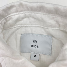 Load image into Gallery viewer, Boys Target, white cotton short sleeve shirt, EUC, size 2,  