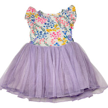 Load image into Gallery viewer, Girls Bonds, stretchy floral &amp; tulle dress, EUC, size 3, L: 47cm