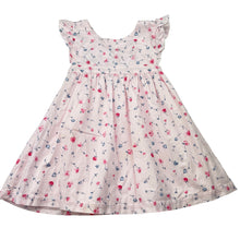 Load image into Gallery viewer, Girls The Little White Co, lined floral cotton dress, light marks, FUC, size 1, L: 44cm 