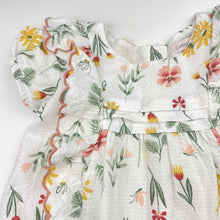 Load image into Gallery viewer, Girls Catherine Melandrino, lined floral cotton top, mark on chest, FUC, size 2,  
