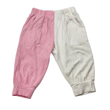 Load image into Gallery viewer, Girls SHEIN, pink &amp; white stretchy pants / bottoms, EUC, size 00,  
