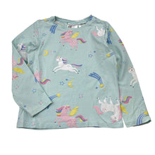 Load image into Gallery viewer, Girls H&amp;M, stretchy long sleeve pyjama top, unicorns, FUC, size 4,  
