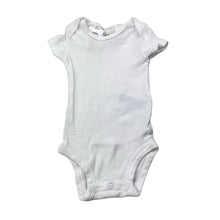Load image into Gallery viewer, Unisex Carters, white cotton bodysuit / romper, EUC, size 0000,  