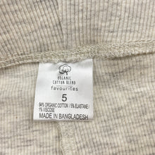 Load image into Gallery viewer, Girls Favourites, organic cotton blend leggings, Inside leg: 40cm, EUC, size 5,  