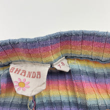 Load image into Gallery viewer, Girls GHANDA, ribbed knit bootcut pants, elasticated, Inside leg: 49cm, FUC, size 7-8,  