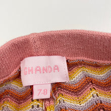 Load image into Gallery viewer, Girls GHANDA, knit cotton pants, elasticated, Inside leg: 43cm, GUC, size 7-8,  