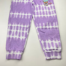 Load image into Gallery viewer, Girls LOL Surprise, fleece lined tie dyed track pants, elasticated, Inside leg: 43cm, EUC, size 5-6,  