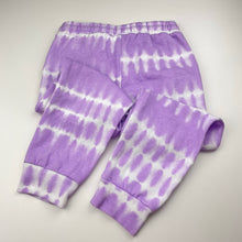 Load image into Gallery viewer, Girls LOL Surprise, fleece lined tie dyed track pants, elasticated, Inside leg: 43cm, EUC, size 5-6,  